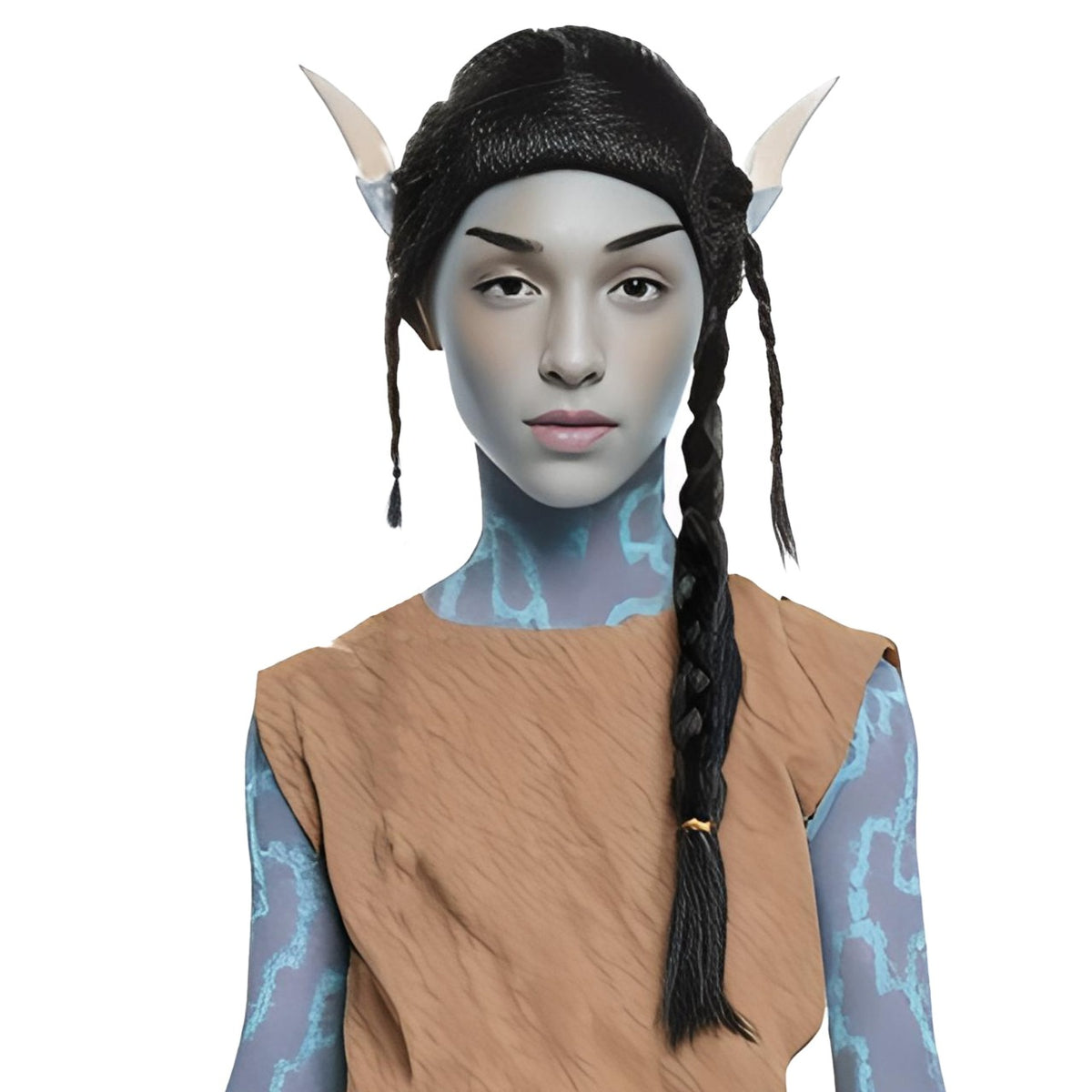 Avatar-Zopfperücke für Kinder