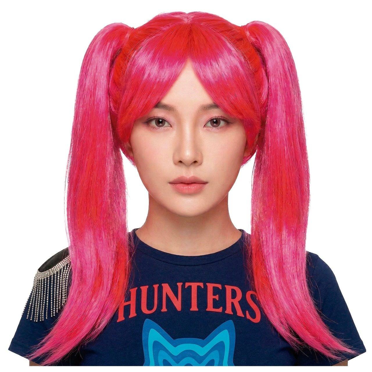 Rosa K-Pop-Sängerin-Perücke