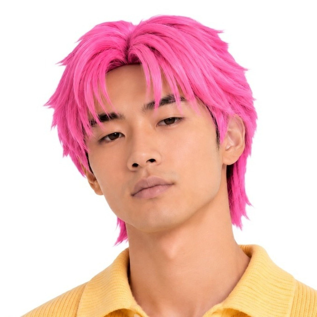 Fuchsiafarbene K-Pop-Dämonen-Sängerin-Perücke
