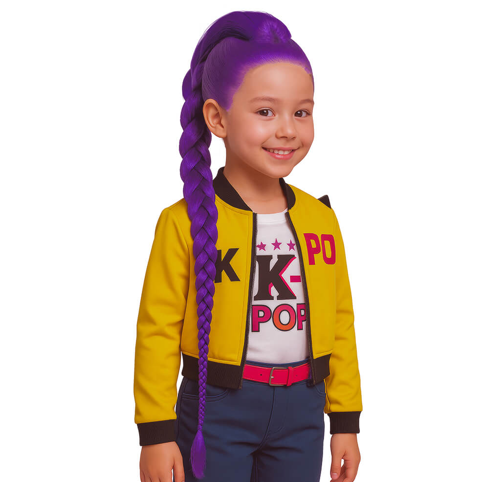 K-Pop Kriegerin Rumi Perücke für Kinder