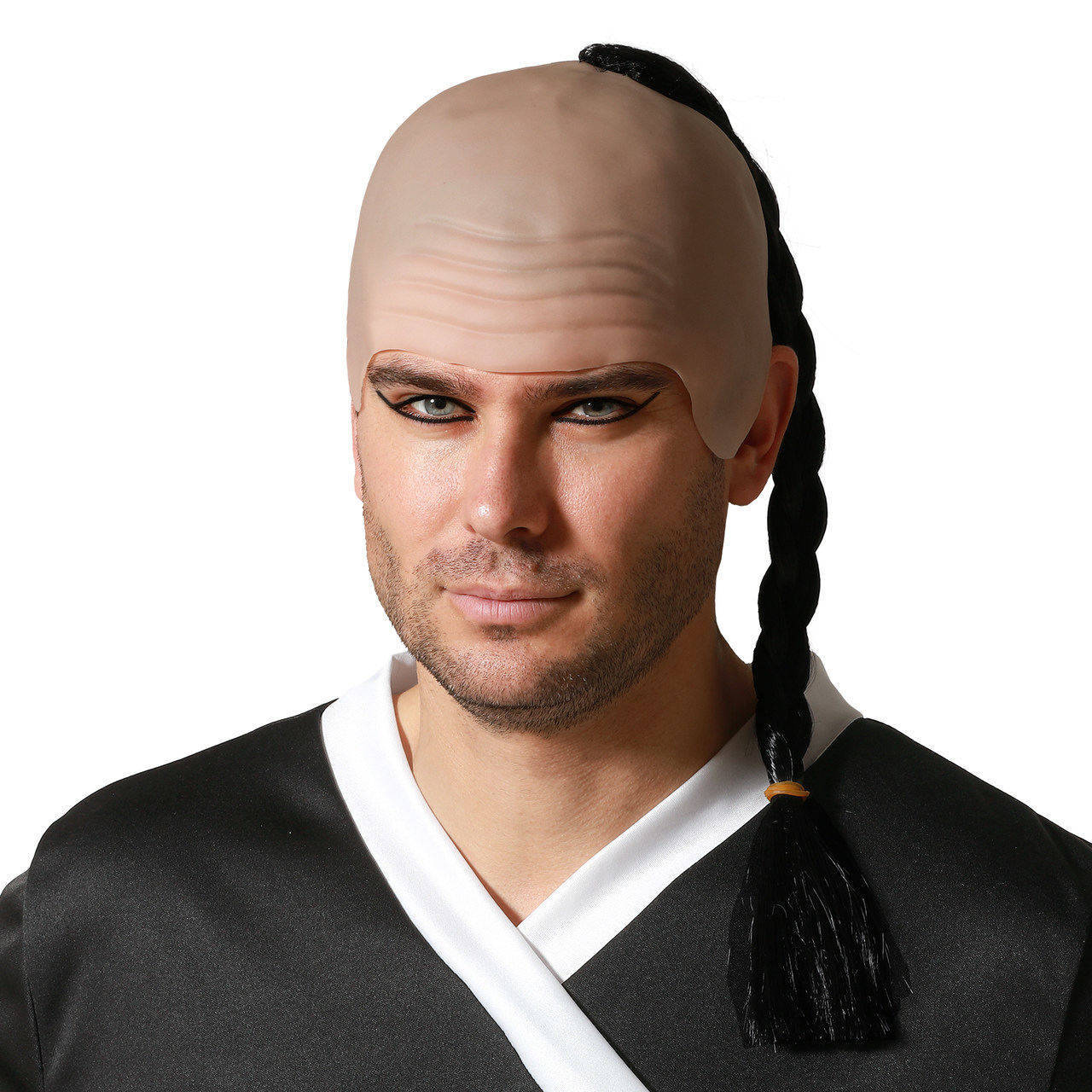 Samurai-Krieger-Perücke mit Zopf
