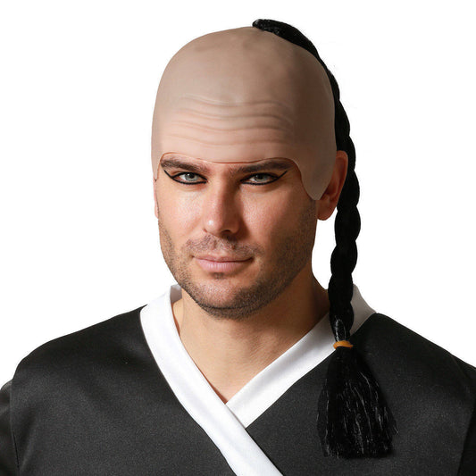 Samurai-Krieger-Perücke mit Zopf