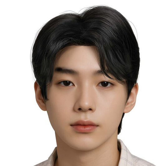 Schwarze K-Pop Jinu Perücke