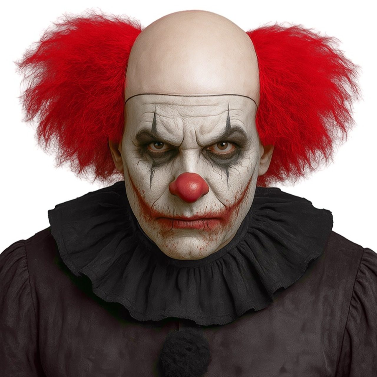 Mörderclown-Perücke mit Glatze
