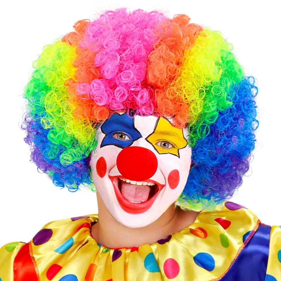 Perücke Clown Vielfarbig für Kinder