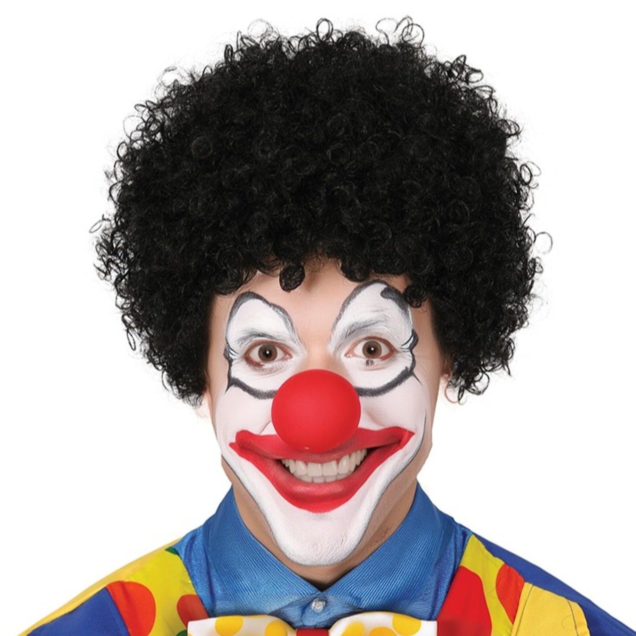 Schwarze Clown-Perücke