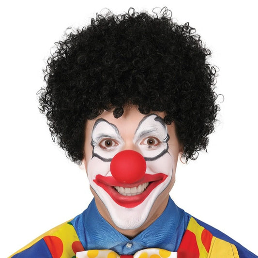 Schwarze Clown-Perücke