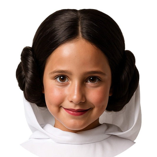 Prinzessin-Leia-Eco-Perücke für Kinder
