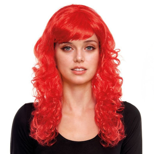 Rote Locken-Perücke