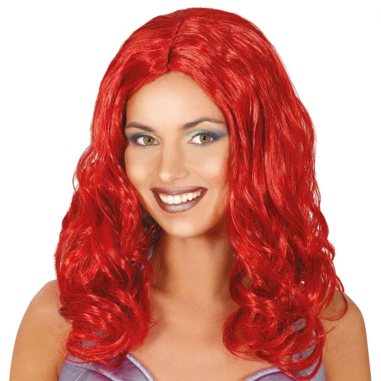 Rote Meerjungfrauen-Perücke