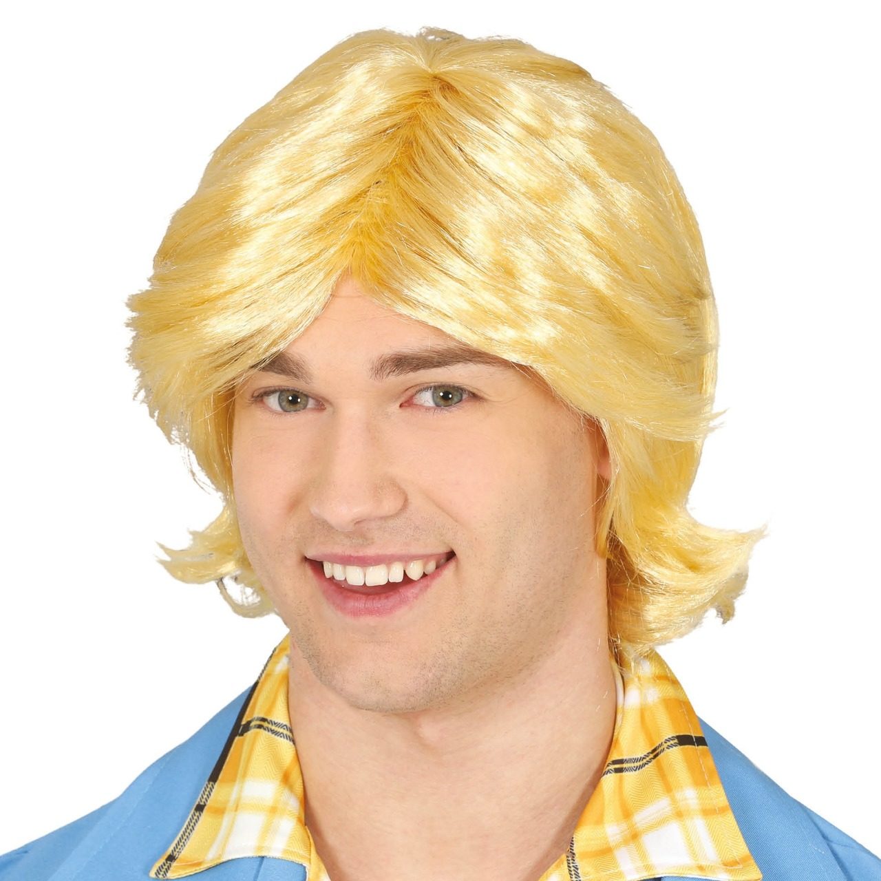 Blonde 70er-Jahre-Perücke