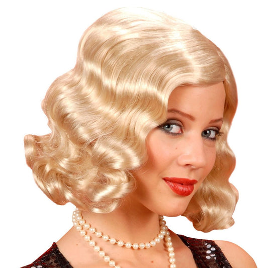 Blonde Lockenperücke 20er Jahre