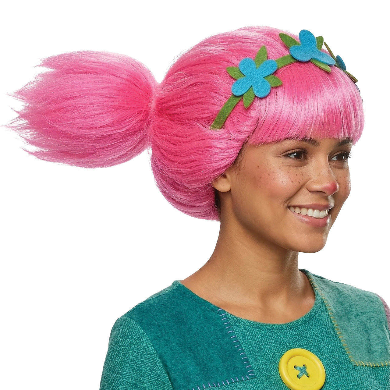 Rosa Troll-Poppy-Perücke