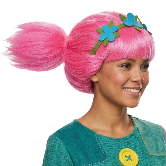 Rosa Troll-Poppy-Perücke