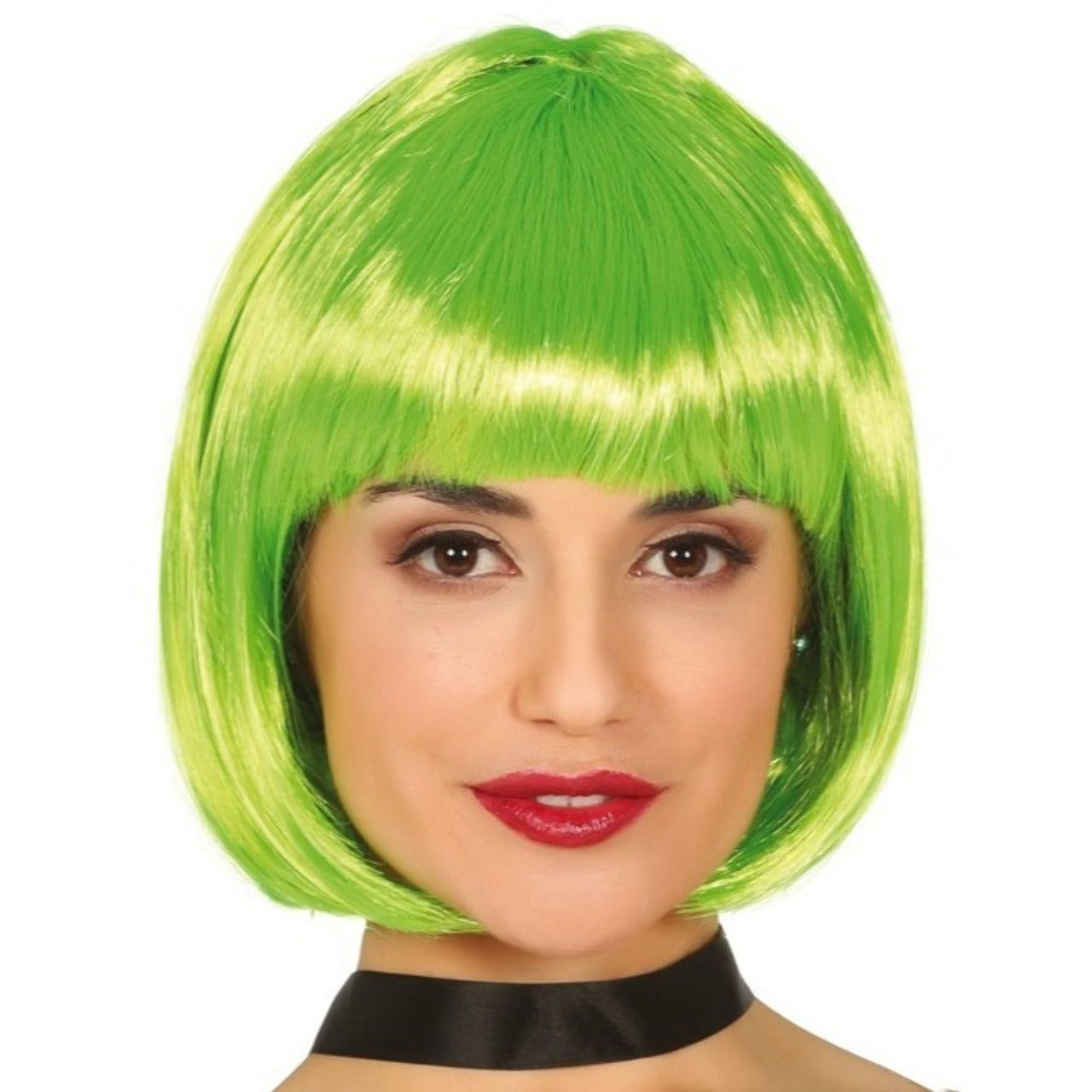 Grüne Kurzhaar-Perücke