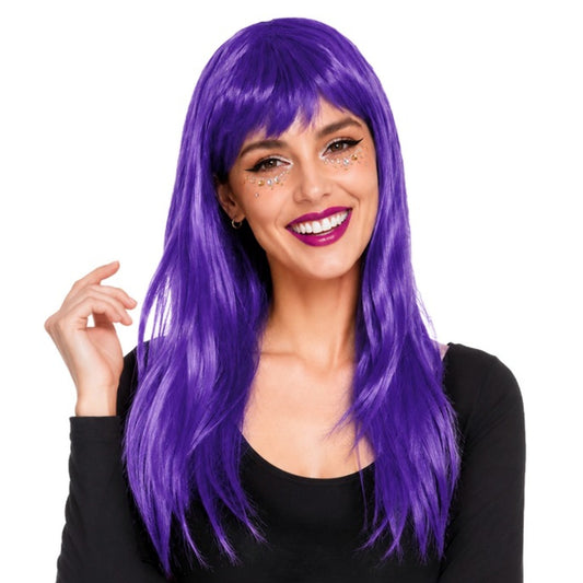 Perücke glatt, violett