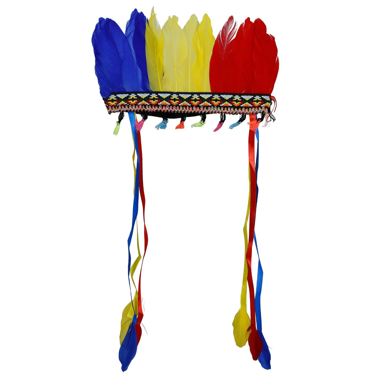 Indio-Federschmuck in bunten Farben