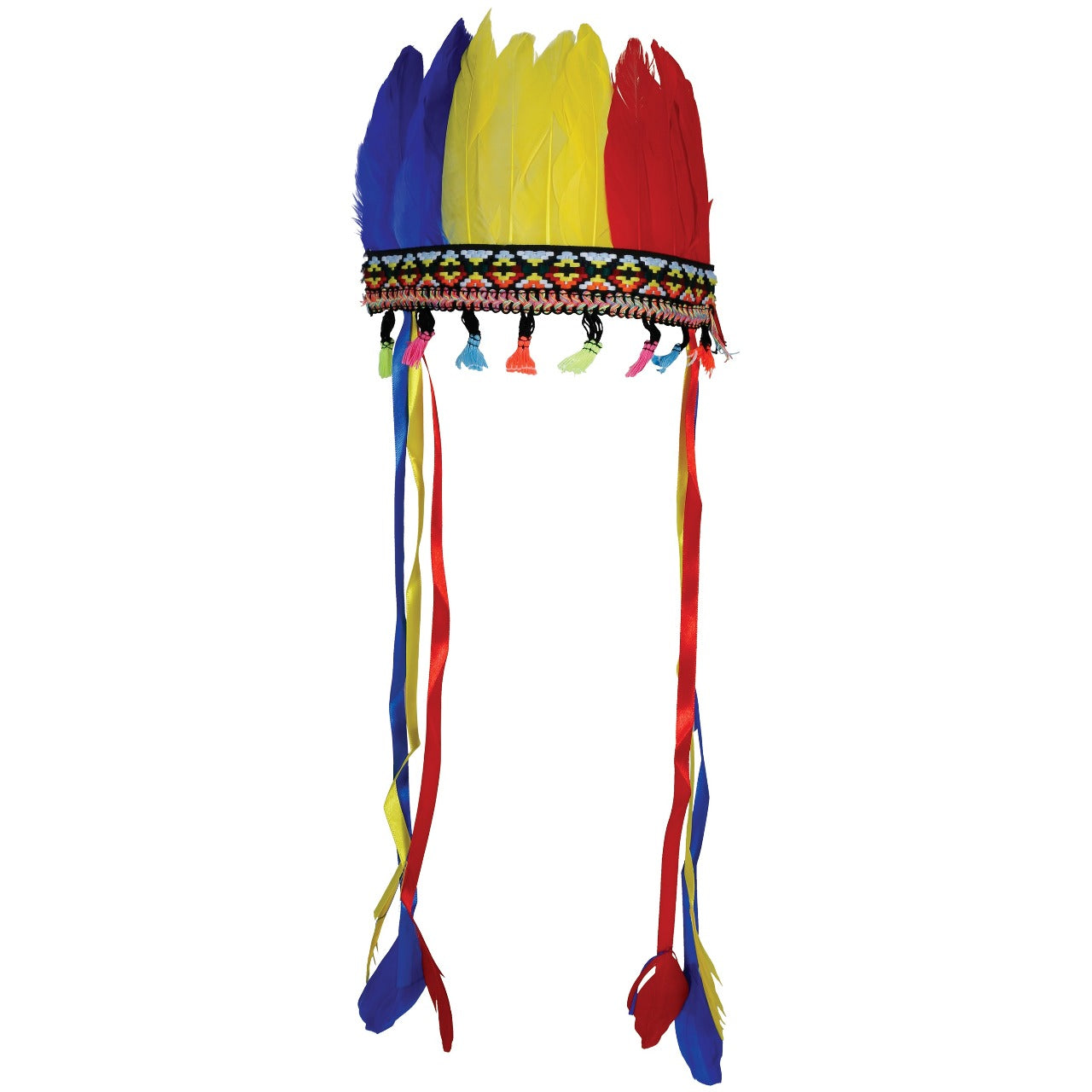 Indio-Federschmuck in bunten Farben