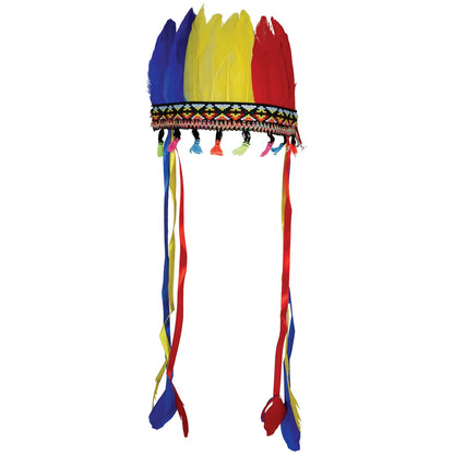 Indio-Federschmuck in bunten Farben