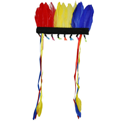 Indio-Federschmuck in bunten Farben