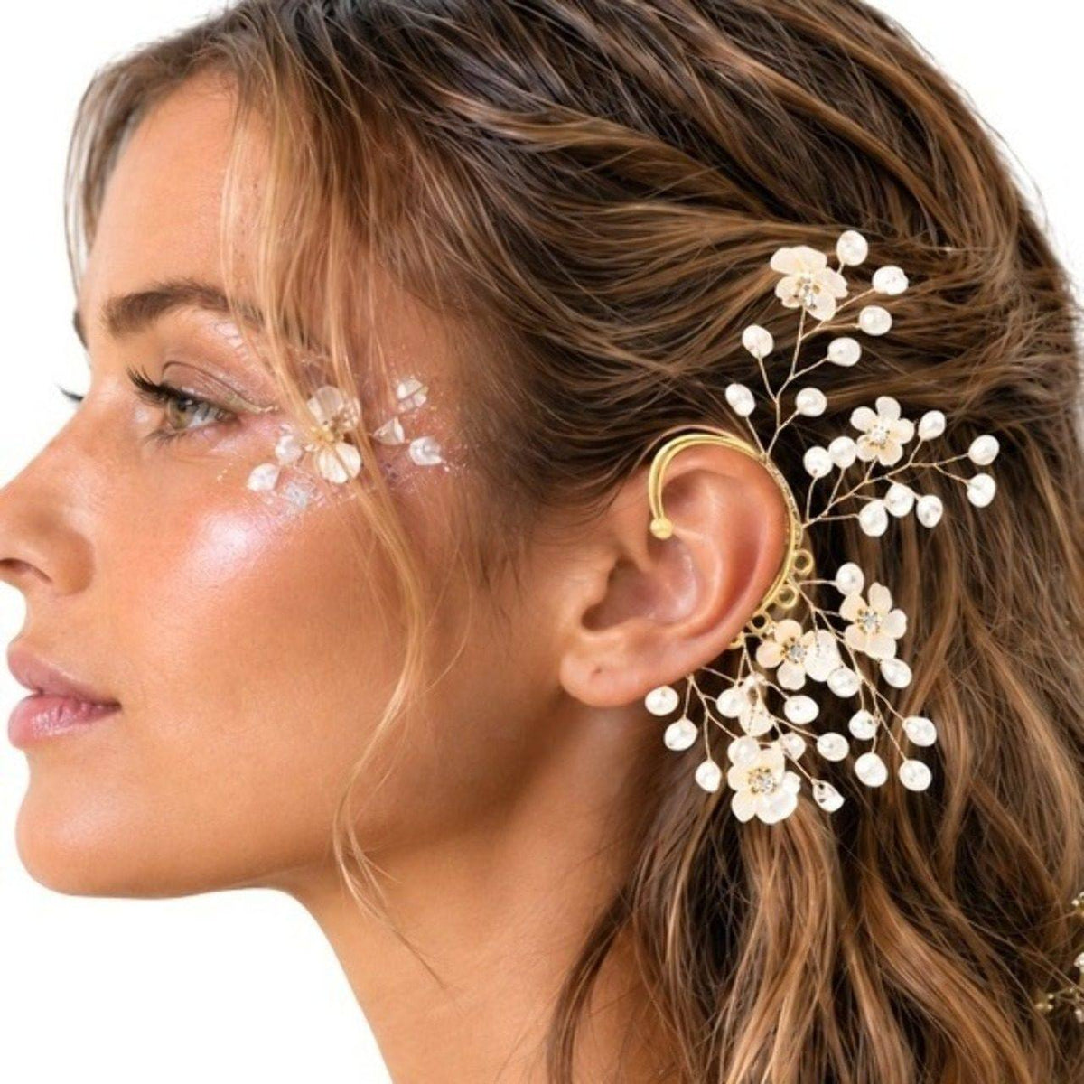 Ear-Cuff-Ohrring mit Blumenfee
