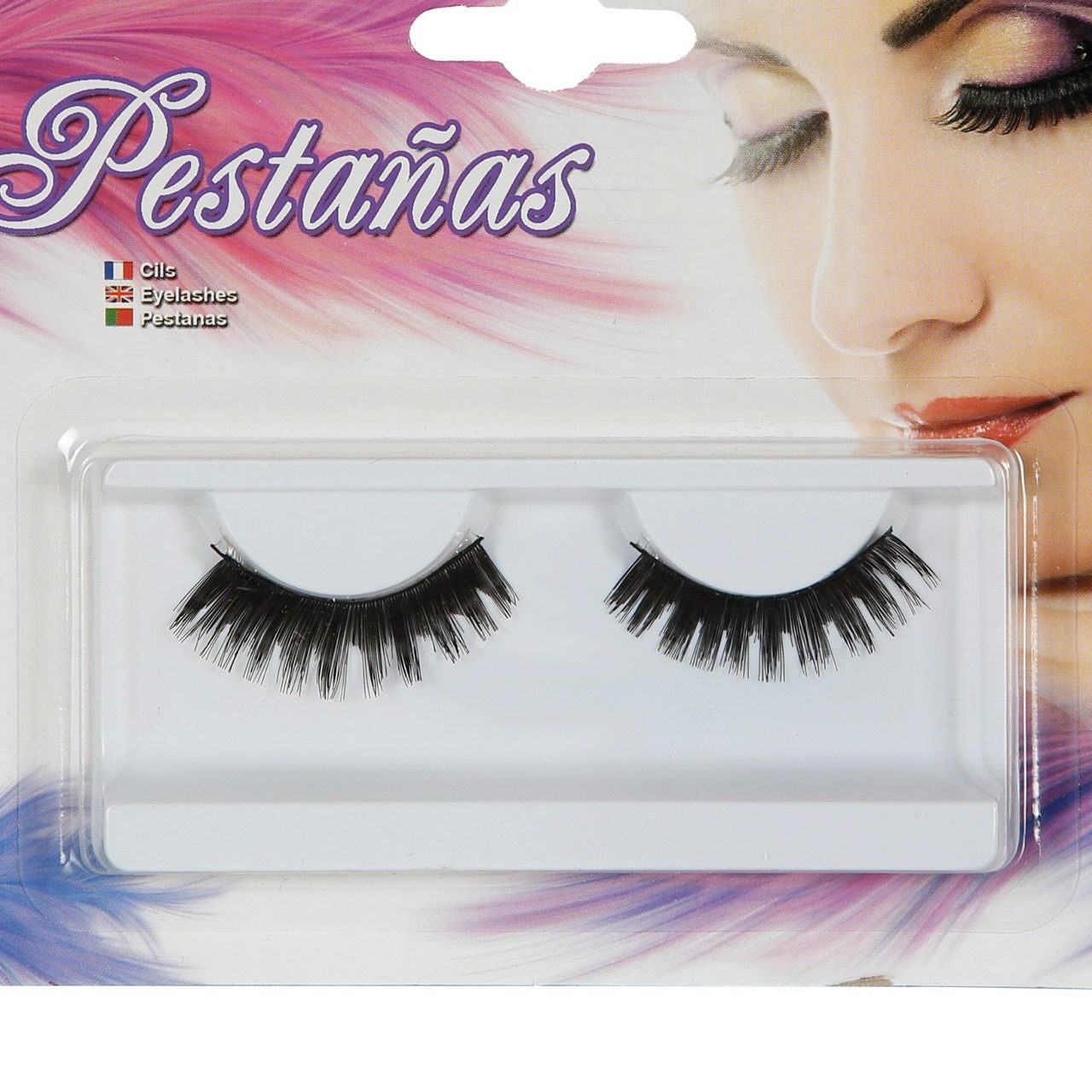 Lange schwarze Wimpern