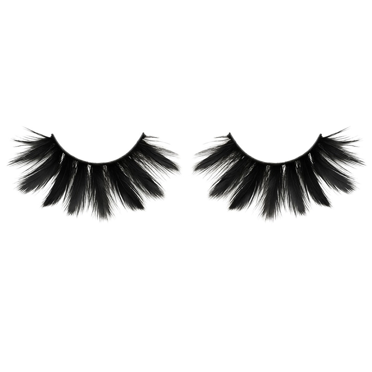 Schwarze Feder-Wimpern