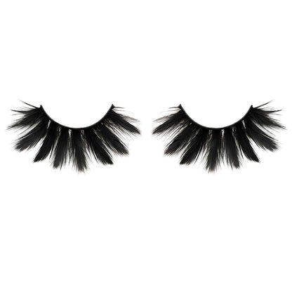 Schwarze Feder-Wimpern
