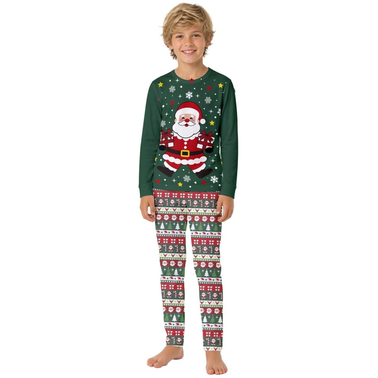 Kinder-Weihnachtsmann-Pyjama