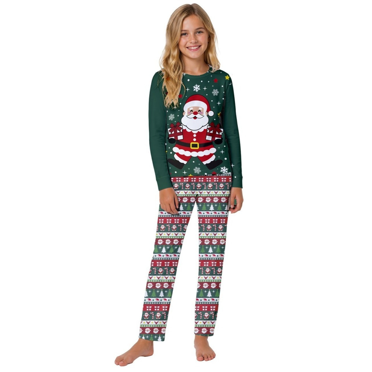 Kinder-Weihnachtsmann-Pyjama