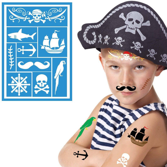 Piraten Schminkschablone für Kinder