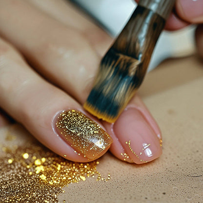 Goldene-Glitzer biologisch abbaubar