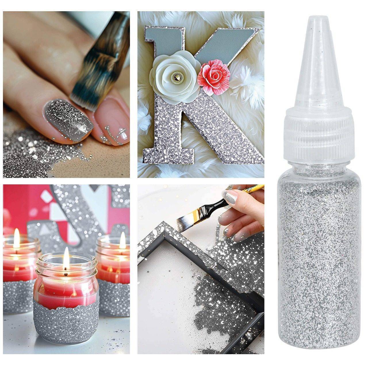 Silber-Glitzer biologisch abbaubar