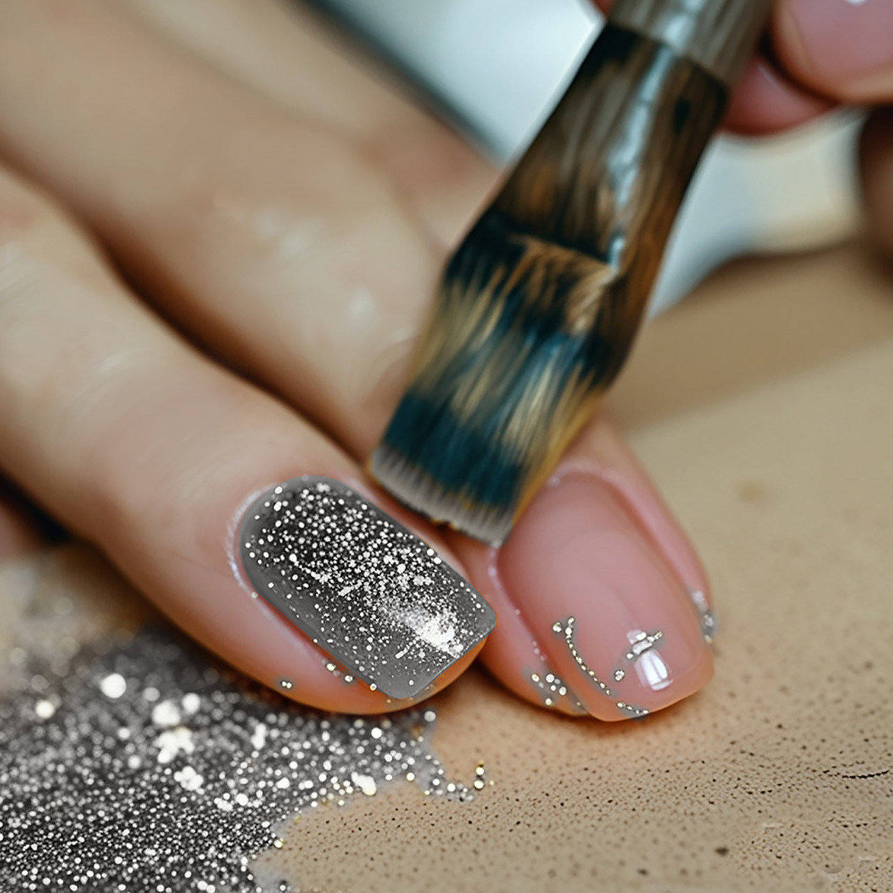 Silber-Glitzer biologisch abbaubar