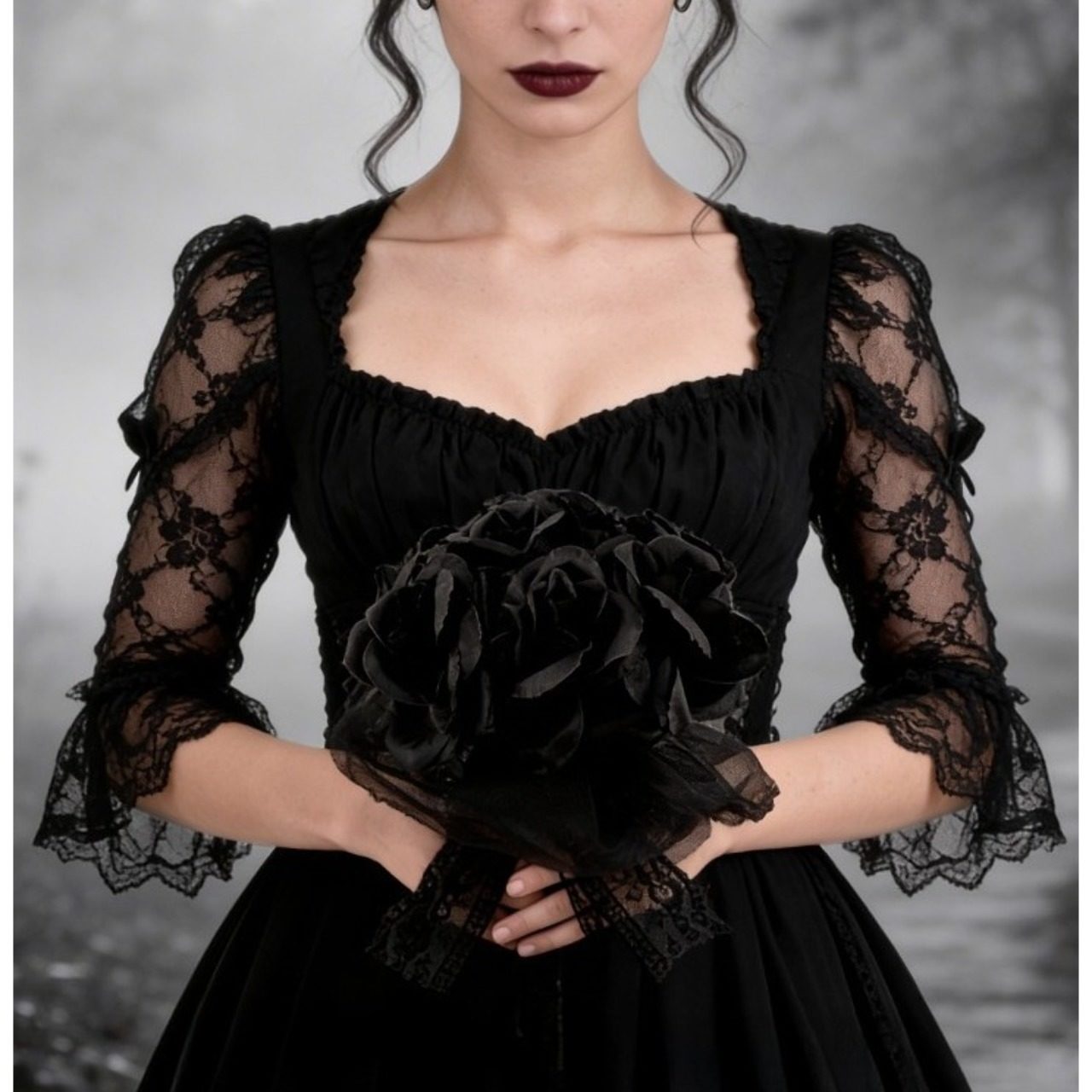 Deluxe-Schwarze-Rosen-Strauß