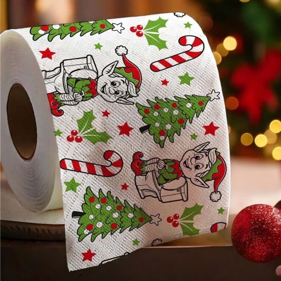 Weihnachtselfen-Toilettenpapierrolle