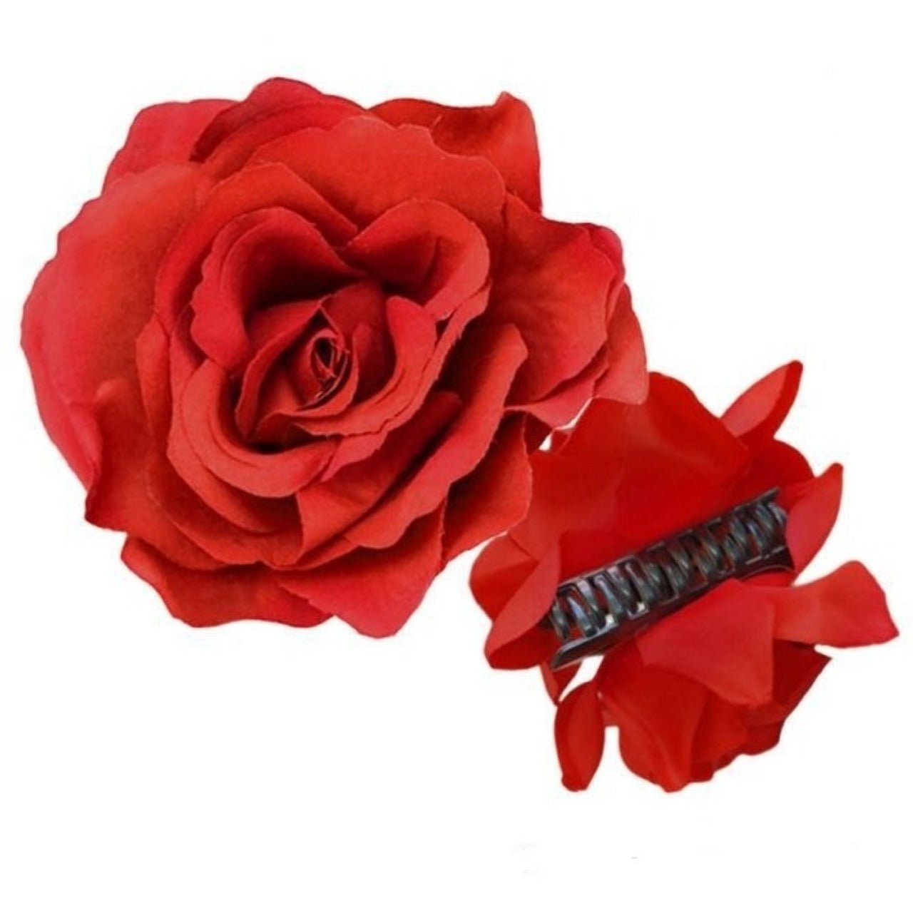 Rote Flamenco-Rose mit Klammer