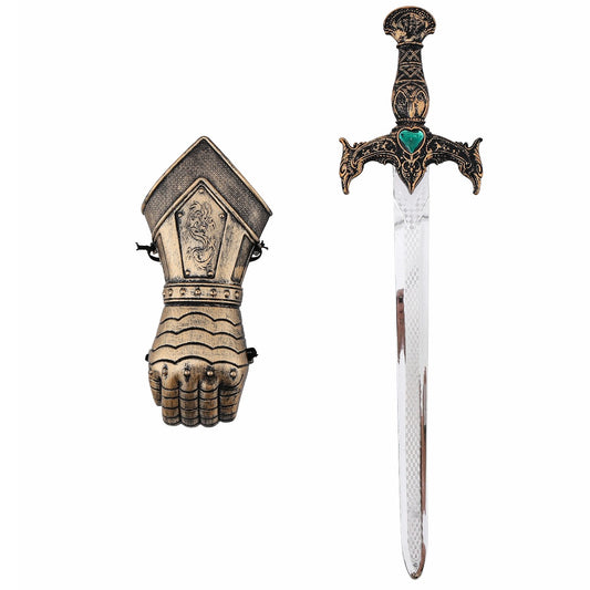 Mittelalterliches Ritter-Set mit Handschuh