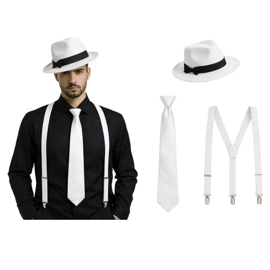 Weißes Gangster-Set