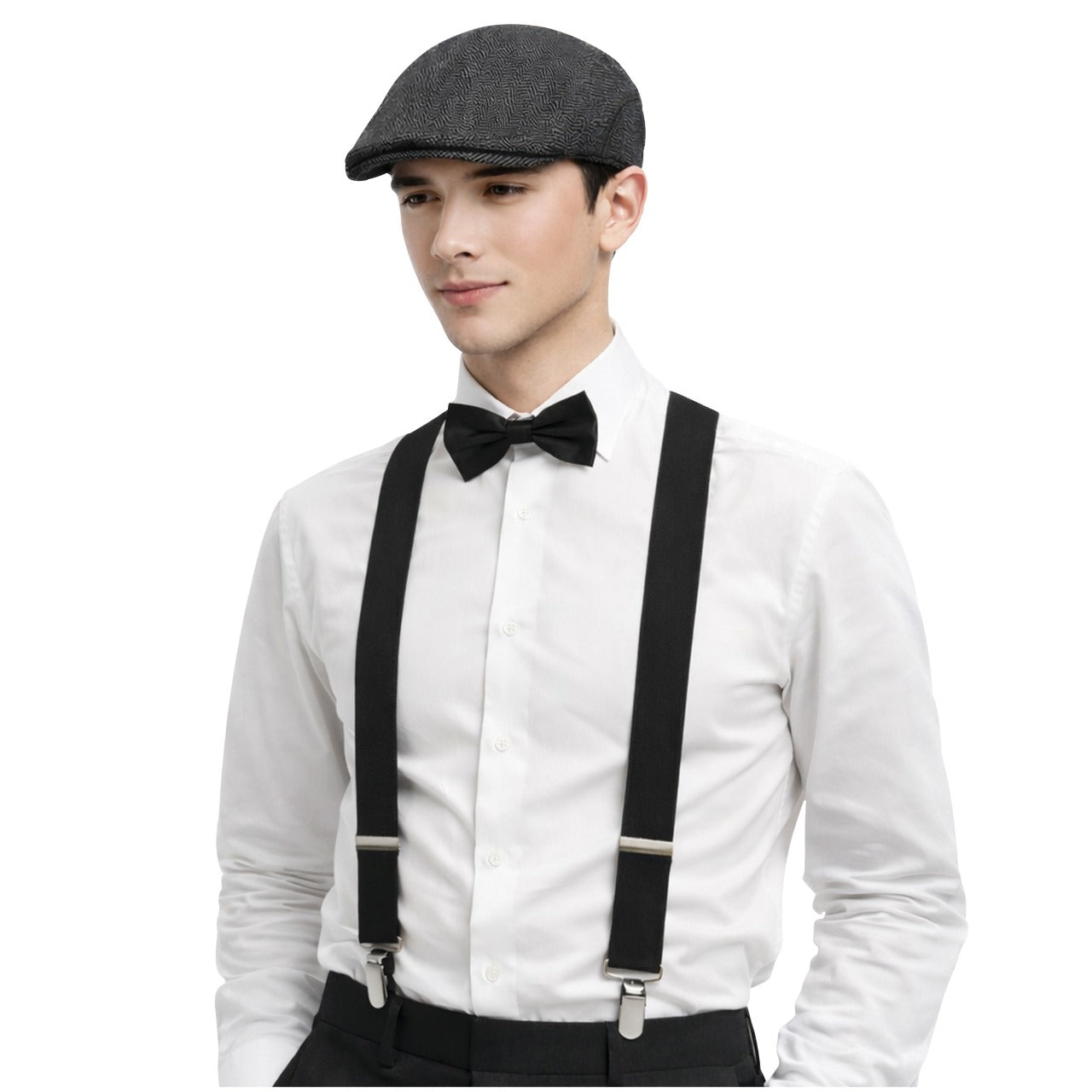 Schwarzes Peaky-Gangster-Set