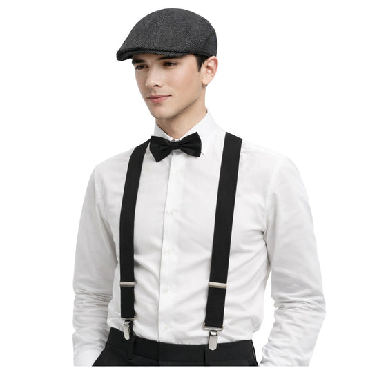 Schwarzes Peaky-Gangster-Set