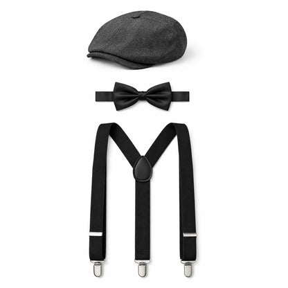 Schwarzes Peaky-Gangster-Set