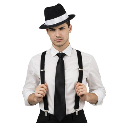 Schwarzes Gangster-Set