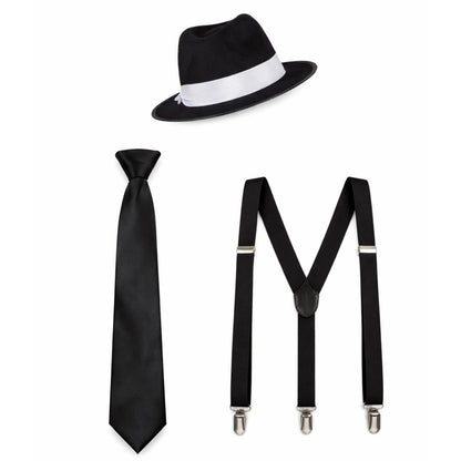Schwarzes Gangster-Set
