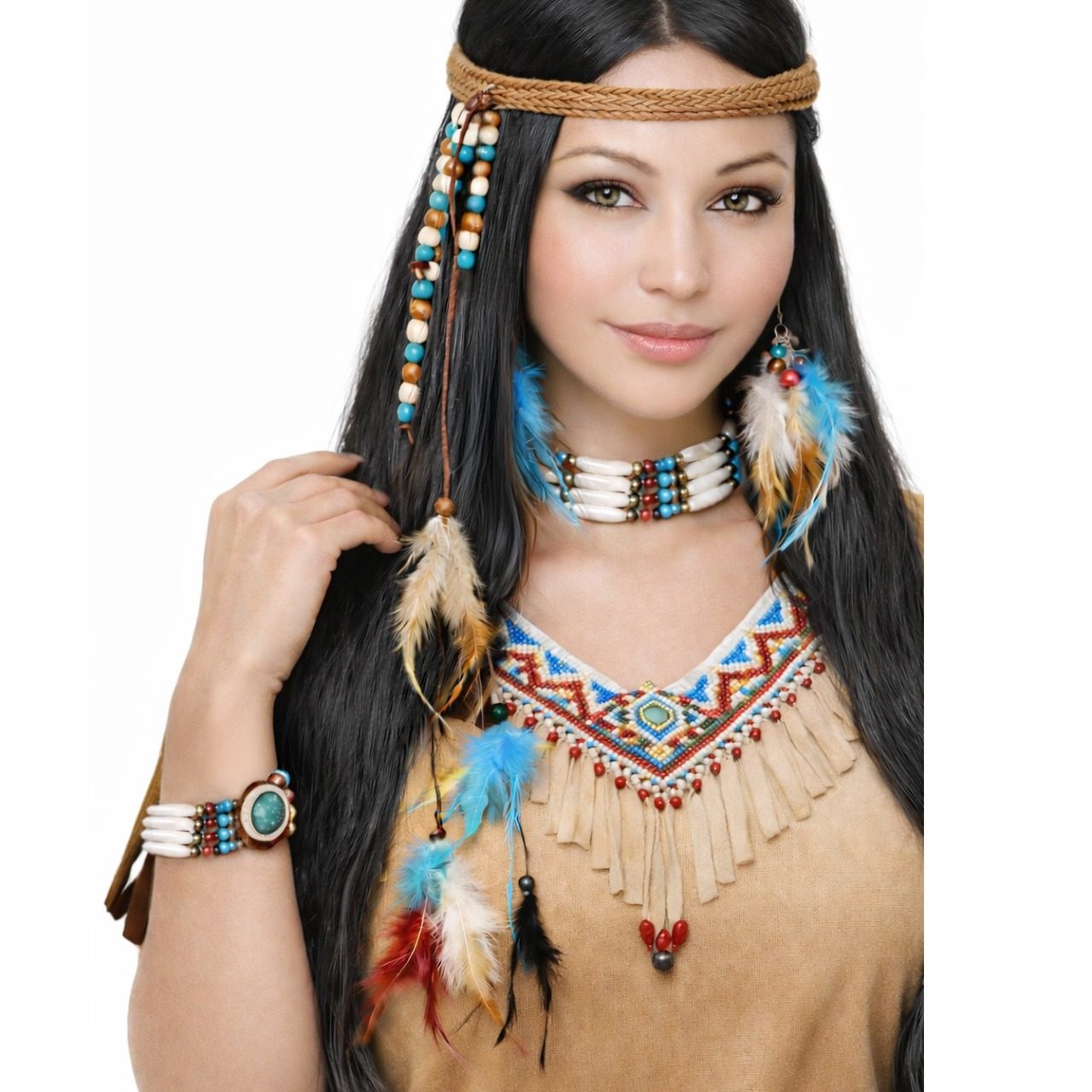 Indianer-Federn-Set