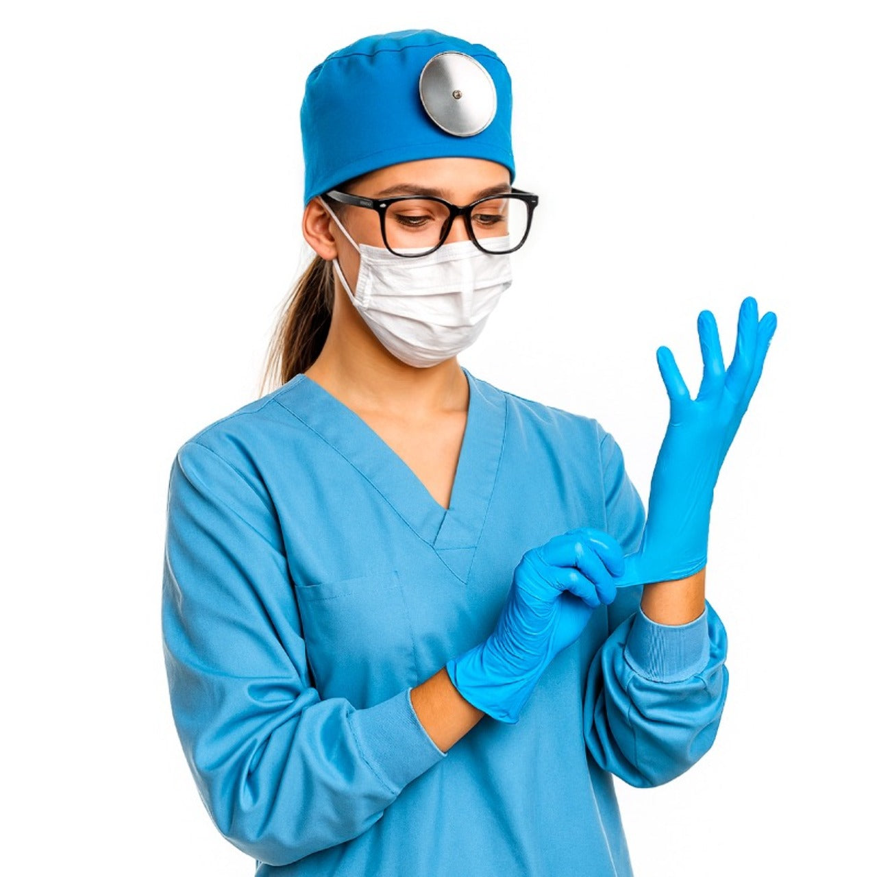 Blaues Chirurgen-Set