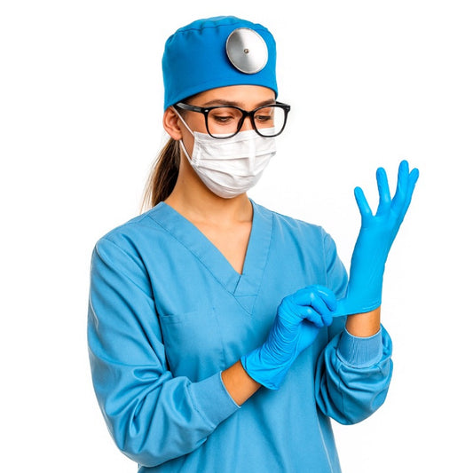 Blaues Chirurgen-Set