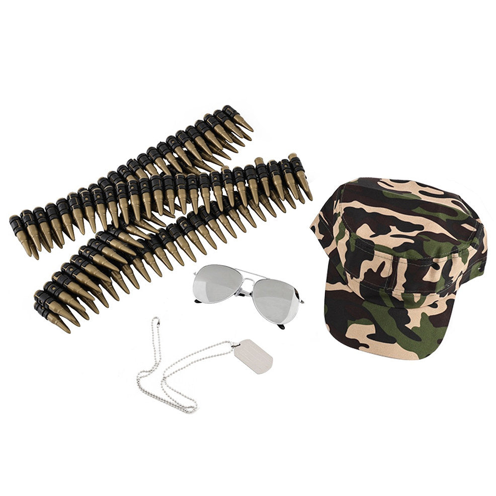 Militär-Set in grünem Camouflage-Design