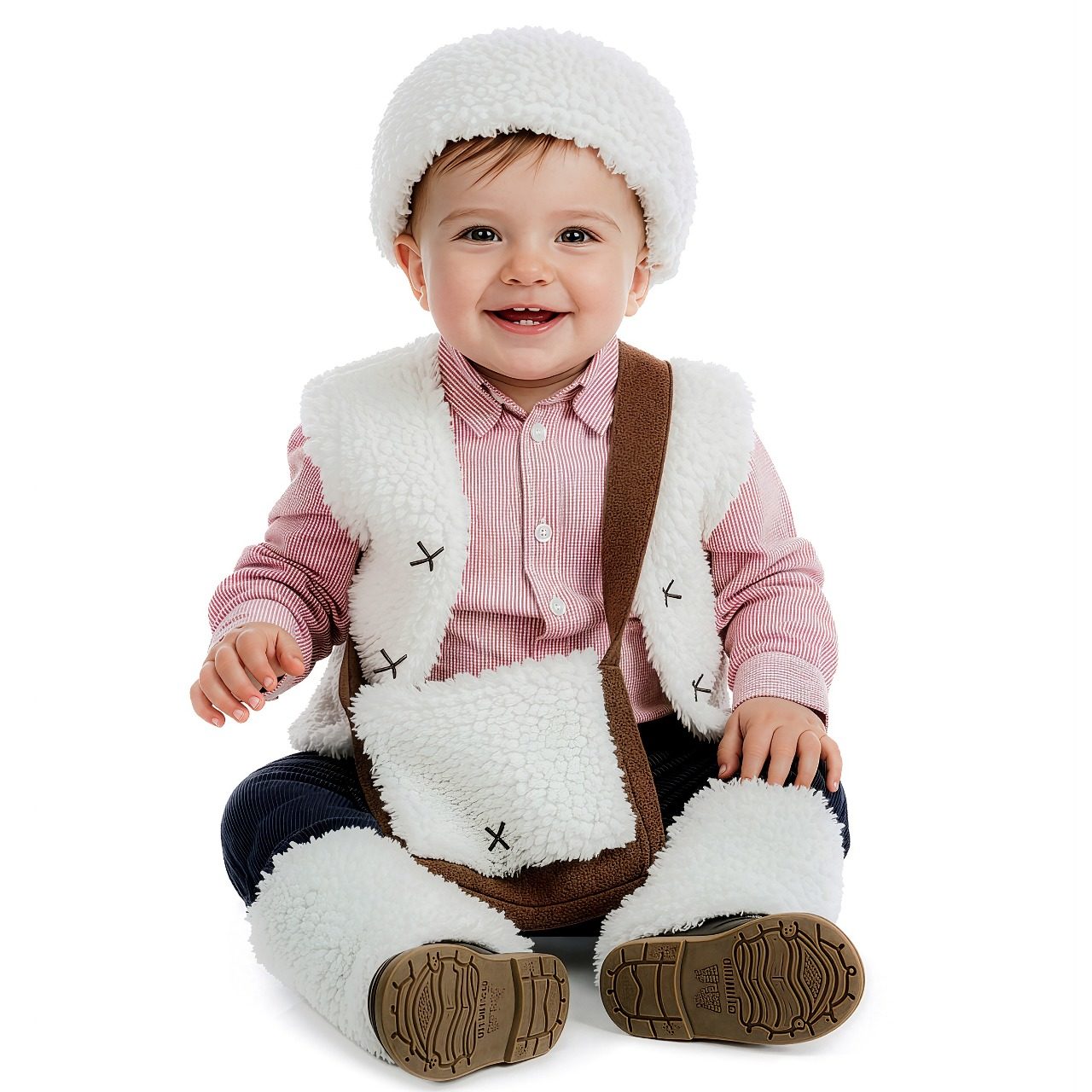 Schäfer Set mit Lammfell für Babys