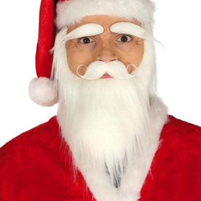 Weißer Weihnachtsmann-Bart-Set